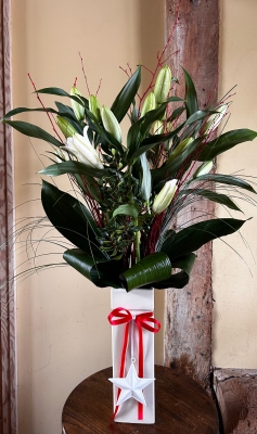 Christmas Lily vase